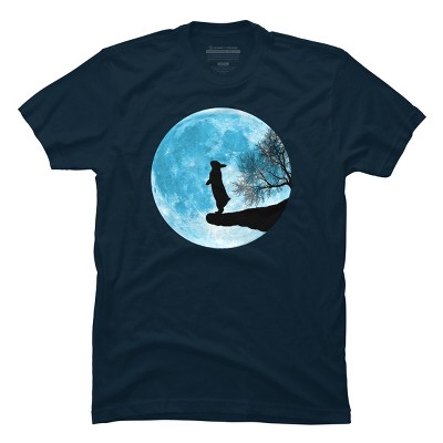 Men's Design By Humans Moon Bunny By Maryedenoa T-Shirt