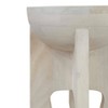 The Urban Port 20" Side End Table Mango Wood Drum Top Classic Washed White - 3 of 4