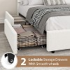 COZONY Twin/Full Upholstered Boucle Bed Frame with Storage Drawers, Round Headboard, Heavy Duty, No Box Spring Needed - 3 of 4