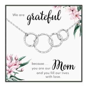 HOPE LOVE SHINE Mother of Three Necklace – Gift from Sons or Daughters, Mom of Three Necklace Gold Silver - 1 of 4