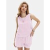 EXLURA Women's Summer 2 Piece Outfits Sleeveless Tank Top Matching Shorts Sets Cotton Striped Sweatsuits Vacation Beach 2025 - 2 of 4