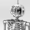 60" Poseable Pumpkin Skeleton Halloween Decorative Prop Silver Disco - Hyde and EEK! Boutique™ - 3 of 3