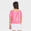 Girls' Short Sleeve Eyelet Top - Cat & Jack™ - 2 of 3