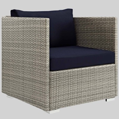 Repose Sunbrella Corner Patio Chair Navy Modway Target