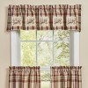 Park Designs Gamekeeper Plaid Lined Pheasant Patch Valance 60" x 14" - 2 of 3