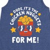 Girls' - Instant Message - Dude, Chicken Nuggets For Me Graphic Sleeveless Aline Dress - 2 of 4