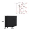 NicBex Wooden Dresser for Bedroom,Modern Style Dresser with 2-Door Cabinets,Dressers for Kids Room,Living Room,Entry and Hallway - 3 of 4