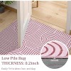 Washable Rug Area Rugs for Living Room,Non Slip  Rugs, Low Pile Stain Resistant  Geometric Carpet for Dining Room - 4 of 4