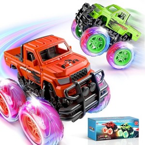 Glowing Wheels Monster Truck Toy for Boys Toddlers Ages 1-6 Years Childrens Gift Red and Green one size - 1 of 4