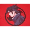 Naruto Classic Sasuke Sharingan Symbol Boy's Red T-shirt - 2 of 2