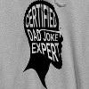 Rerun Island Men's Certified Dad Joke Expert Long Sleeve Graphic Cotton Sweatshirt Hoodie - 2 of 3