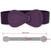 INSPIRE CHIC Women's Interlock 8-shaped Faux Leather Buckle Elastic Belt 1 Pc - 3 of 4