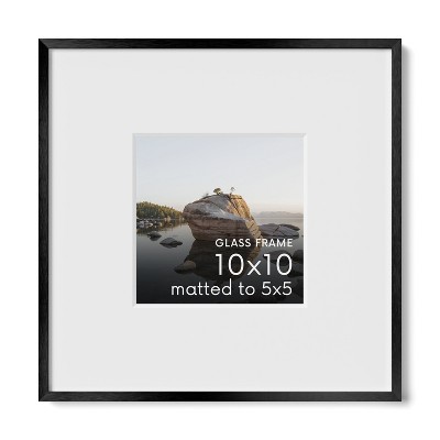 Haus and Hues Premium Brushed Metal Single Picture Frame with Real Glass