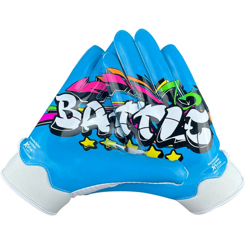 Battle Sports Graffiti23 Doom Youth Football Receiver Gloves, 2 of 3