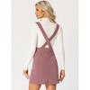 INSPIRE CHIC Women's V-Neck Corduroy Strap Back Overall Mini Pinafore Dress - 4 of 4