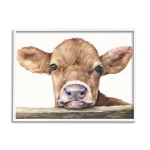 Stupell Industries Cute Baby Cow Animal Watercolor Painting - 1 of 4