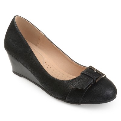Journee Collection Womens Graysn Comfort Insole Slip On Round Toe Wedge