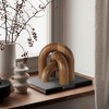 Itopfox 3 pcs wood arch decor set modern minimalist shelf accent smooth burr free design for coffee table entryway living room brown - 4 of 4