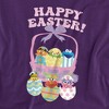 Sesame Street Basket of Eggs Adult T-Shirt Purple - 2 of 4