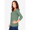 Jessica London Women's Plus Size Stretch Cotton Scoop Neck Tee - 4 of 4