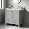 36 Inch Bathroom Vanity with Resin Sink Combo, Solid Wood Frame Storage Cabinet with 4 Soft Closing Doors and 2 Drawers - 4 of 4