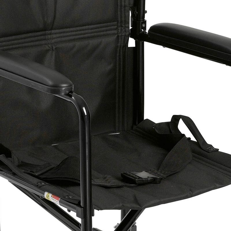 McKesson Foldable Transport Chair, Lightweight, Black, 1 Count, 4 of 7