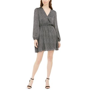 Leyden Womens Faux Wrap Printed Mini Dress - 1 of 1