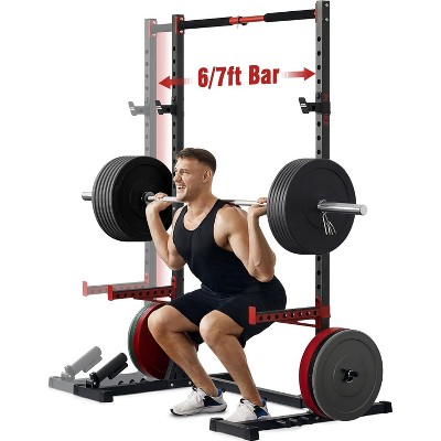 FLYBIRD Squat Rack with Pull-Up Bar, Adjustable Multi-Functional Power Rack, Inner Width Squat Rack Stand