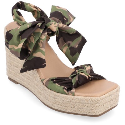 Journee Collection Womens Surria Espadrille Platform Wedge Sandals