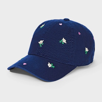 Good Day Floral Baseball Hat - Universal Thread™ Navy Blue