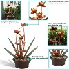 Sunnydaze 28"H Electric Polyresin Copper-Look Flower Blossoms Outdoor Water Fountain - 2 of 4