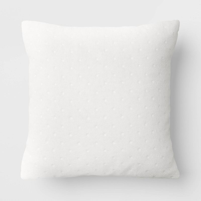 Quilted Velvet Square Throw Pillow - Threshold™, 1 of 8