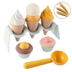 MyKids_usa Children Wheat Straw DIY Replica Ice-Cream Molds Toys - 1 of 4