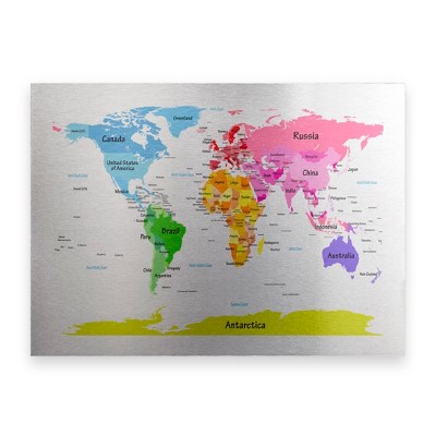Trademark Fine Art -Michael Tompsett 'World Map for Kids II' Canvas Art