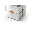 Passion Furniture Decor Brownish Gray Square Velvet Upholstered Ottoman - 4 of 4