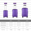 Luggage Sets, 3 Piece Luggage Expandable Suitcase Set, Hardshell 4-Wheel Spinner Luggage w/TSA Lock, ABS Clearance Suitcase Sets 20"/24"/28" - 2 of 4