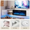 Aoxun 70" Floating Fireplace TV Stand with 36" Electric Fireplace, Wall Mounted Fireplace Entertainment Center with Storage - 4 of 4