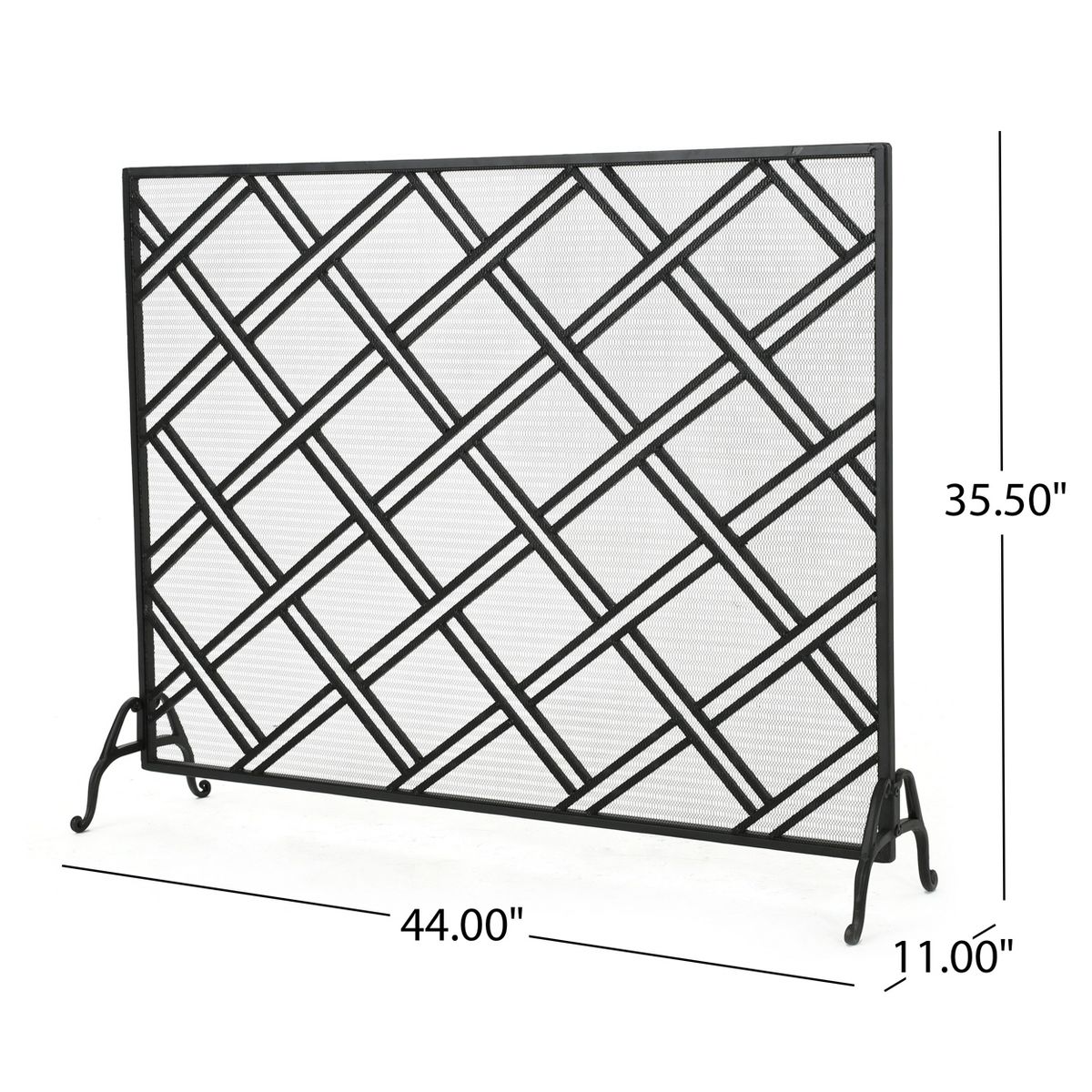 Christopher Knight Home Josette Modern Single Panel Iron Fireplace Screen - thumbnail 3