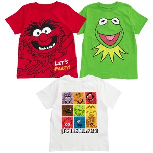 Disney Muppets Kermit the Frog Rowlf the Dog Animal Gonzo 3 Pack T-Shirts Infant to Toddler - 1 of 4