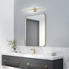 LLHZSY Minimalist Linear LED Vanity Light Dimmable Metal Wall Sconce - 31 1/2 inches - Gold/6000K Cool White Light - 2 of 4