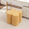 SEYNAR Modern Glam Teddy Velvet Flower Shape Storage Ottoman - 4 of 4