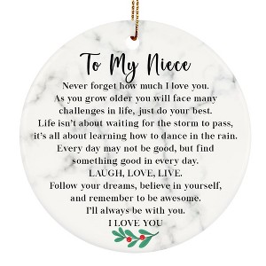 Niece Christmas Ornament from Aunt & Uncle, to My Niece I Love You Christmas Ornament Keepsake - 1 of 4