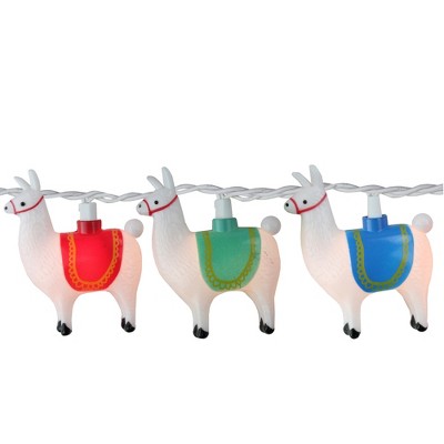 Northlight Set of 10 Llama Summer Patio String Mini Lights - 8.5 ft White Wire