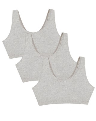 Fruit Of The Loom Plus Spaghetti Strap Cotton Sports Bra, 6-pack  Black/white/grey/blue/white/grey 44 : Target