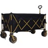 Whisen 51-inch Extra Large Heavy-Duty Foldable Utility Wagon, 480lbs Capacity, Patented Ultra-Stable Frame - Black - 3 of 4