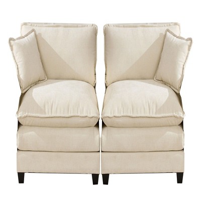 SEVOBAL Sofas Modern Sectional Cloud Couch with Double Layer Cushions and Breathable Chenille Fabric for Living Room, Beige, 35.8"*30"*14.5"