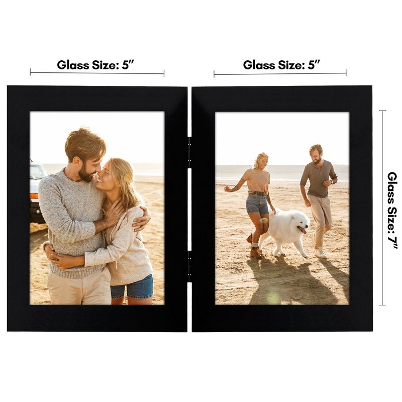 Americanflat Hinged Picture Frame for 2 Photos, 2 of 7