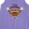 Girls' - Instant Message - Tis The Season Football Graphic Sleeveless Aline Dress - 2 of 4