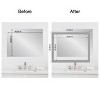 Amanti Art Mirror Makeover Bathroom Mirror Frame Border Kit  - Fully Assembled Peel and Stick Frame - Mirror NOT Included - Brushed Metallic Trim - 4 of 4
