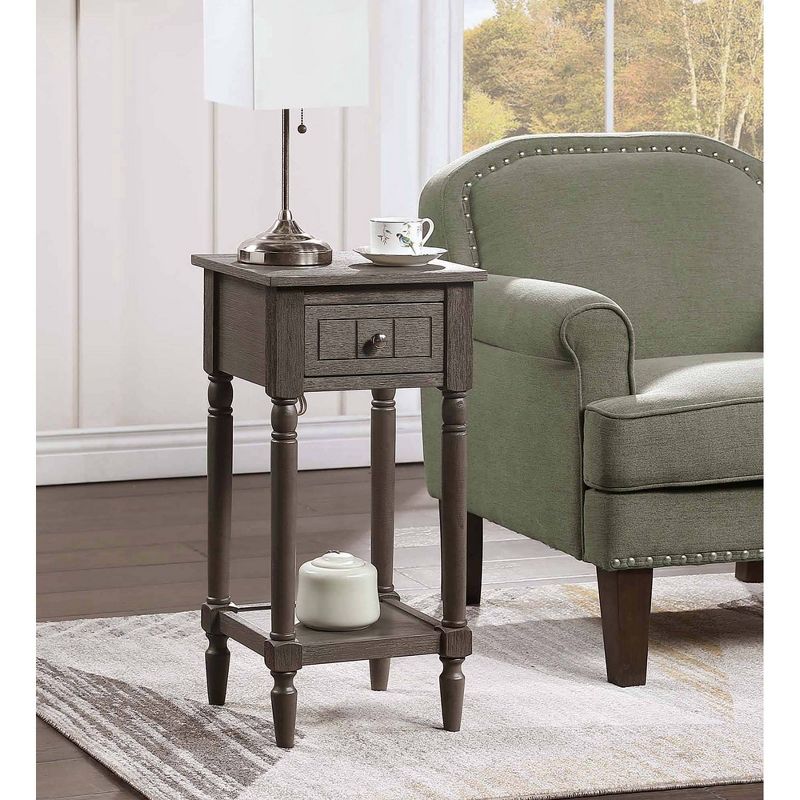 Breighton Home Provencal Countryside Mia Petite Accent Table with Drawer and Shelves, 3 of 12